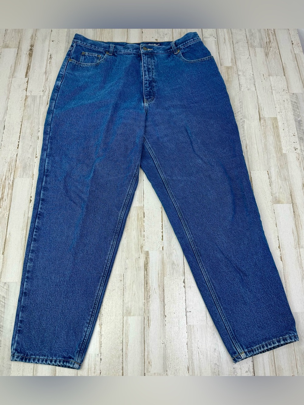 Vintage Eddie Bauer Women's Fleece Lined 20 (38x31) High-Rise Blue Jeans